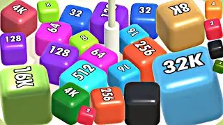 2048 Merge Blocks 3D  - ASMR Gameplay (Evolution Cube Puzzle, Level Up NumberBlock Math)