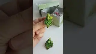 Earrings with Strawberry and Thuja.  Order is ready and fly to client.