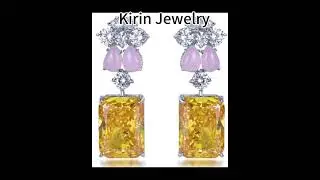 Kirin 925 silver earrings with rhodium plating color CZ