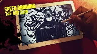 SPEED DRAWING THE BATMAN ON MY TABLET. BATMAN V SUPERMAN