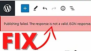 How To Fix Publishing failed. The response is not a valid JSON response | Publishing failed