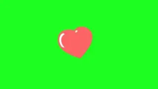 Red heart bursts like a balloon green screen effect | green screen videos