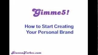 How to start creating your personal brand take2