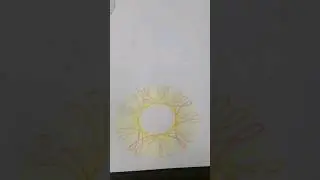 Yellow beautiful Spirograph 