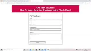 Insert Data Into Database Using Php and Mysql |  Data Insert Into Database Using Mysql & Php