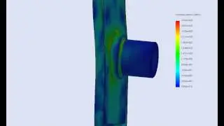 Solidworks Simulation FEA of a drop test of a small assembly