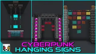 10+ Cyberpunk Hanging Sign Ideas - Minecraft 1.20+