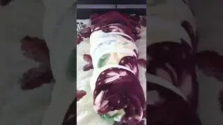 My Blanket Enjoyment 😌😍Wrapped & tied in heavy Mink Blankets ❤️