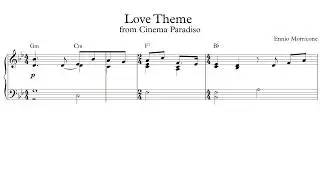 Love Theme from Cinema Paradiso -  Ennio Morricone 시네마 천국 OST -엔니오 모리코네ㅣPiano coverㅣSheet Musicㅣ악보ㅣ