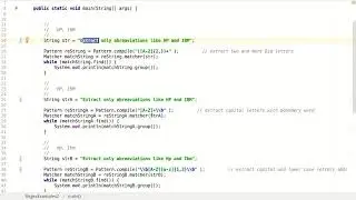 java regex extract abbriviations