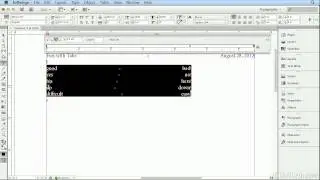 Adobe Indesign CS6 Tutorial - 37  Setting Tabs
