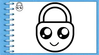 HOW TO DRAW A CUTE LOCK / EASY AND SIMPLE / LEARNING TO DRAW