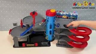 Парковка Lanson Toys с лифтом вертолет и 6машин