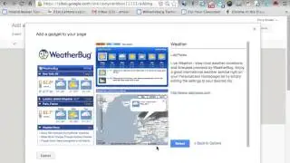 Add a Gadget to a Google Site