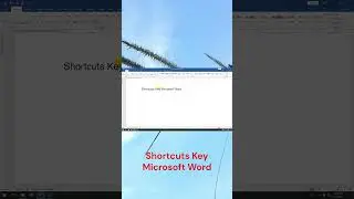 Shortcuts Key Microsoft Word #subscribe #msword ##msshorts ##everyone #shortvideo