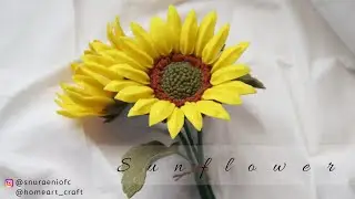 #DIY Realistic Felt Sunflower - How to Make Felt Flowers || S Nuraeni