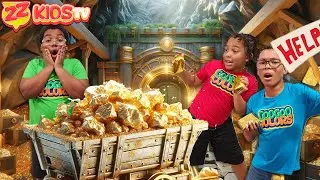 Got Trapped In A Gold Mine & Can’t Escape | ZZ Kids TV Escape Room Show