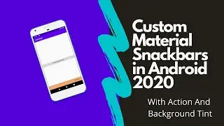 How to use material Snackbar in android | cutstom material snackbar in android with action 2020