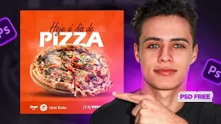 Criando Arte Social Media para Pizzaria no Photoshop - Tutorial (PSD FREE)
