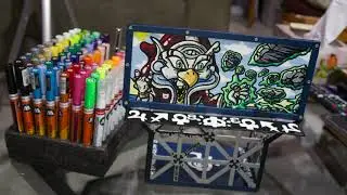 PAINTING A BILLBOARD MODEL WITH PAINT MARKERS
