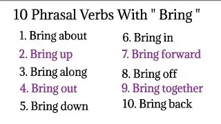Phrasal Verbs with 