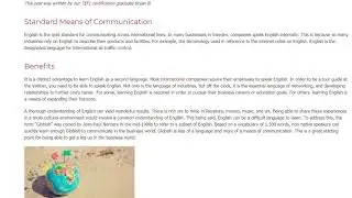 English as a Global Language | ITTT TEFL BLOG