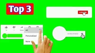 Top 3| Subscribe and bell icon intros green screen without copyright| Subscribe intro green screen