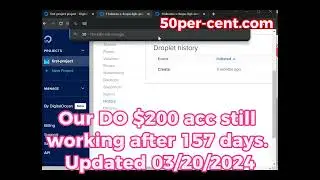 DigitalOcean acc still working after 157 days