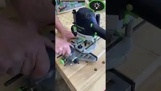 Use Festool parallel side fence SA-OF 1400 for reliable routing along the edge.