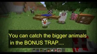 Minecraft: 100% WORKS- How to make a WORKING Animal TRAP// +Bonus traps