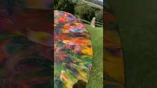 Acrylic on tin foil all dried and resin coated sparkling what do you think