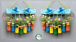 How to make a hanging flower plant on the wall From Bottles | Egi Tri Winda