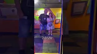 A Magic Mirror That Makes Us Short and Tall #shorts