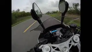 CFMoto 675SR running mountain test The run in period is only 9000 rpm, which is a bit aggrieved ..