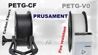 Prusament PETG-CF (Carbon Fiber) vs PETG V0 (fire resistant filament)