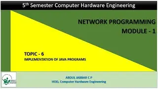IMPLEMENTATION OF JAVA PROGRAMS | JAVA NETWORK PROGRAMMING