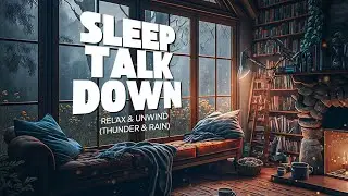 Sleep Talk Down with Rain and Thunder (Female Voice) | Relax & Unwind