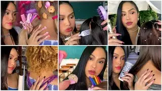 ASMR TINGLY Hair Play, Scalp Scratch / Massage, Back Scratch, Spa, Makeup, Injection RP Compilation
