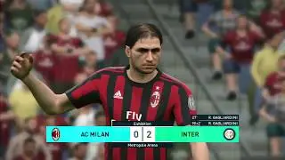 PES 2018 AC MILAN VS INTER MILAN 0-2 GAMEPLAY PS3 HD