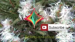 Поделки из бумаги - новогоднее украшение на елку своими руками. Елочные игрушки 