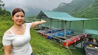FULL VIDEO: 20 days for a girl to build a house floating on water.