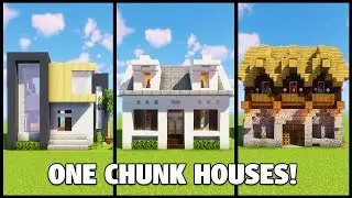 Top 3 ONE CHUNK Minecraft House Designs!