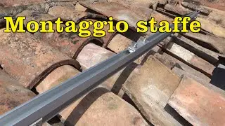 Montaggio staffe impianto fotovoltaico fai da te su coppo siciliano