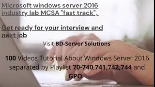 Windows Server 2016 Training . 
