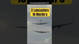 Two WW2 Avro Lancaster Bombers in Formation