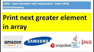 Java Program to find next greater element in array in java?