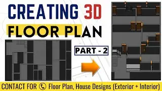 Creating 3D Floor Plan / Part - 2 / Createghar