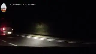 ДТП п. Солидарность. Люди на трассе ночью.