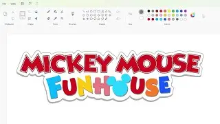 How to draw the Mickey Mouse Funhouse logo using MS Paint | How to draw on your computer
