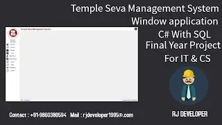 Temple Seva Management System  | Final Year Project | Window Application | Flat Design - Ep03